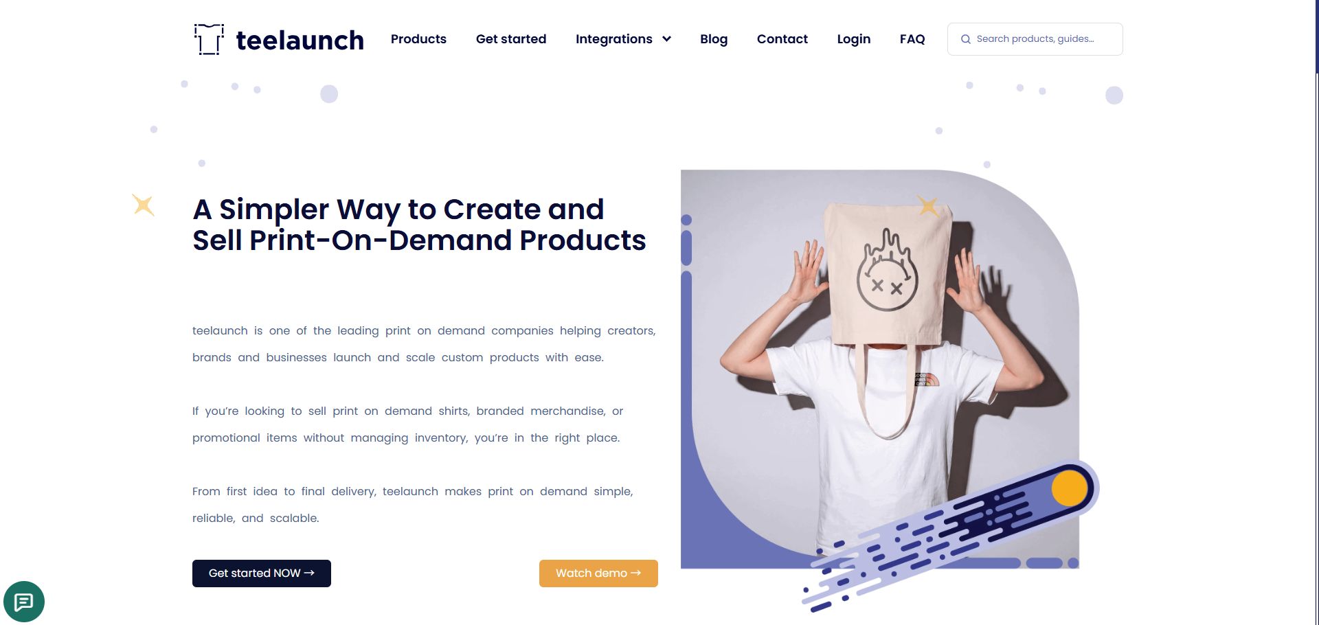 Teelaunch homepage