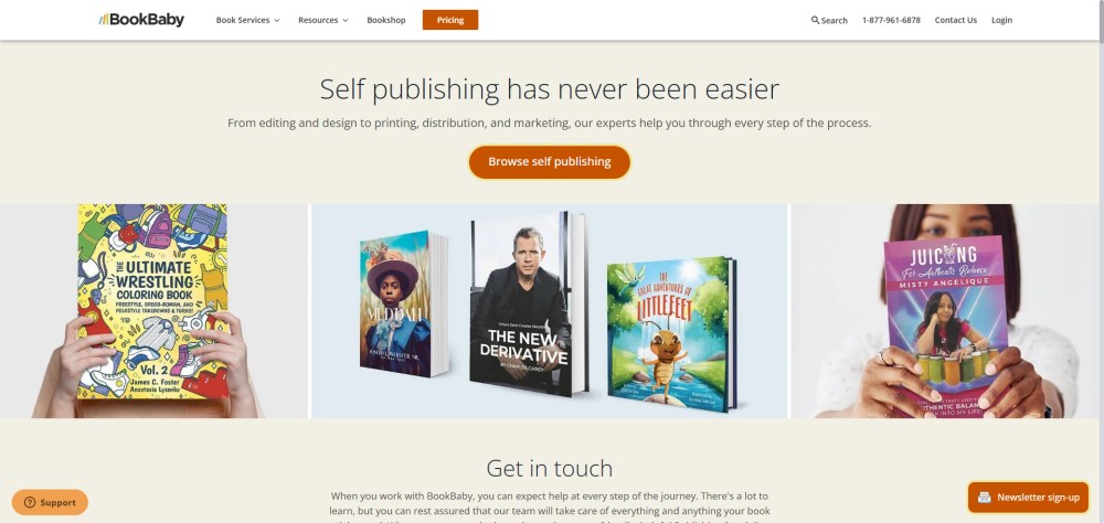 bookbaby homepage