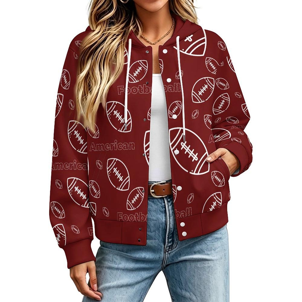 Unisex Hooded Baseball Jacket