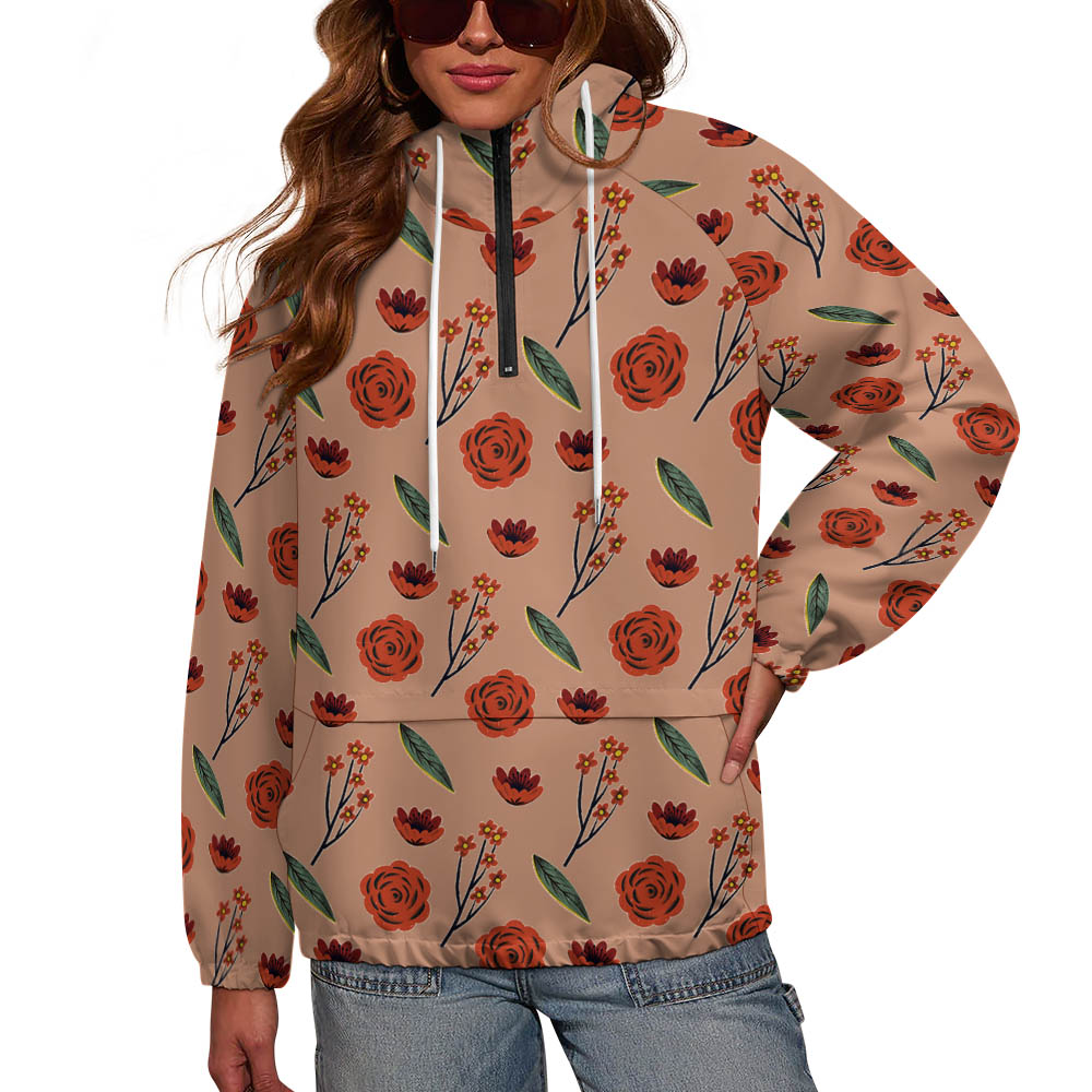 Double-Layered Hoodie with Pockets(All-Over Printing)