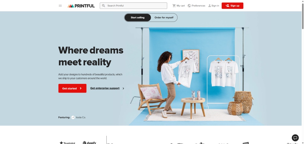 printful homepage