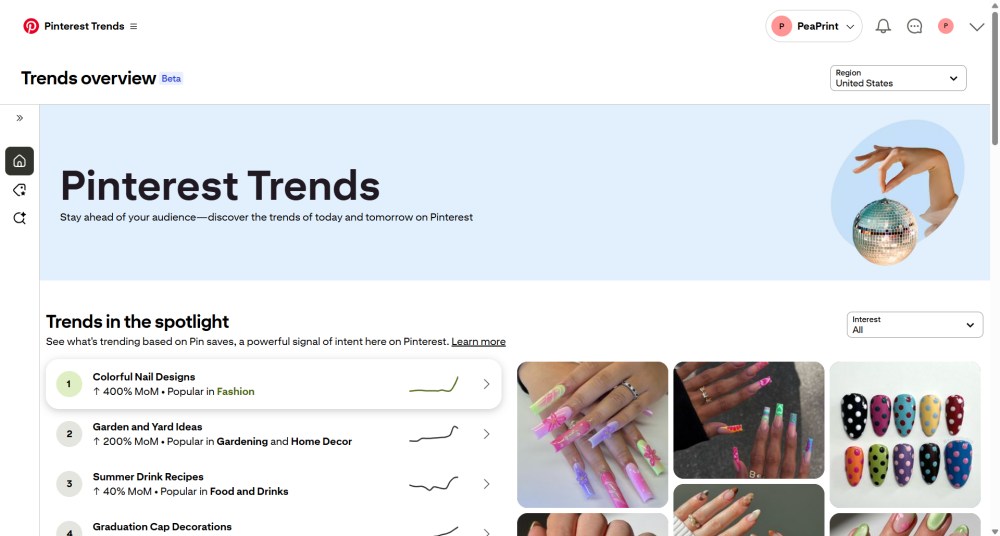 Pinterest Trends for content planning