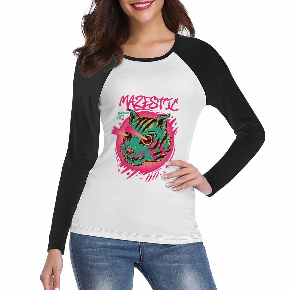 DTG 150gsm Raglan Women's Long Sleeve T-shirt
