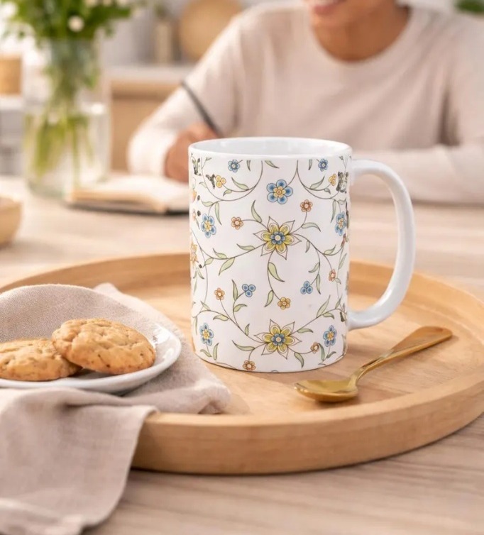 Trailing Floral design mug
