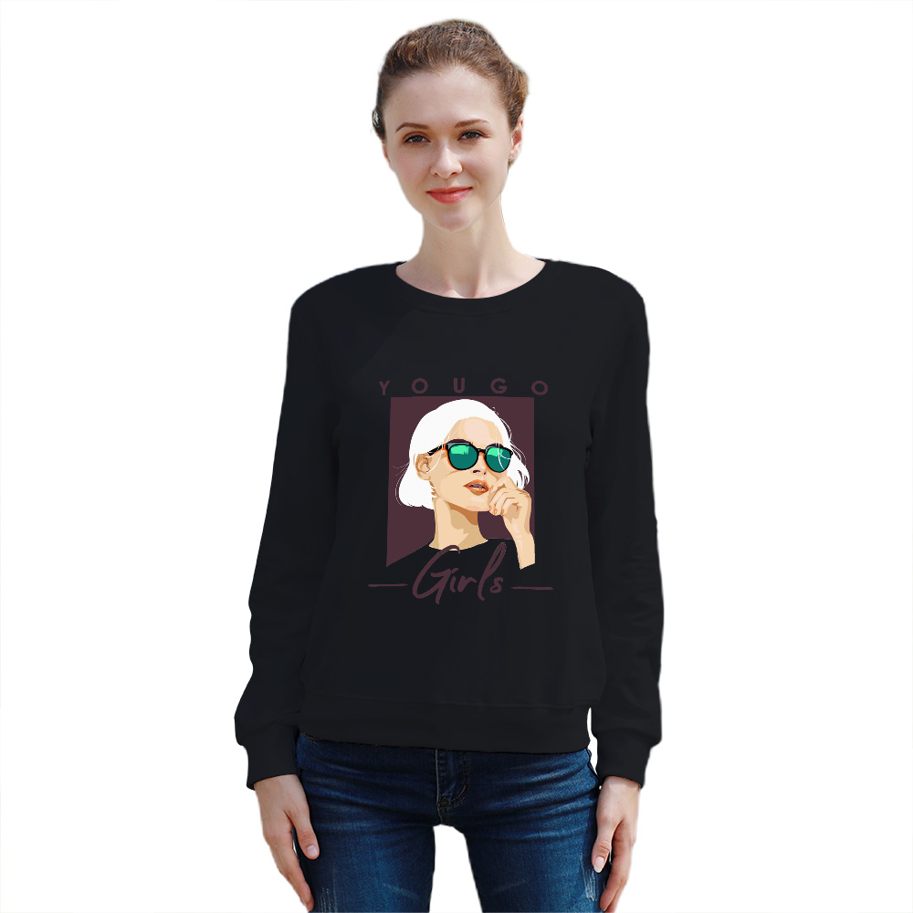 DTG 260gsm Women's Printed Sweatshirt (Front Printing)