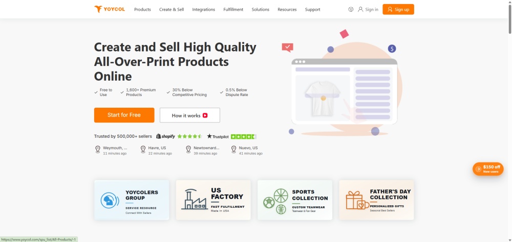 yoycol homepage