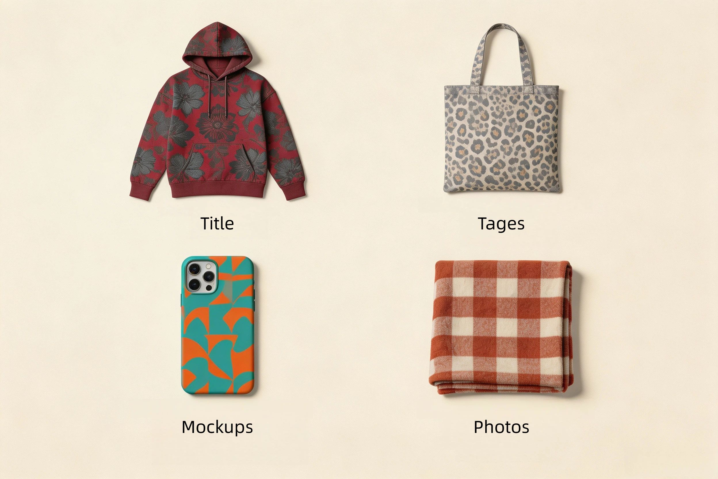 Etsy POD product listing optimization titles tags mockups