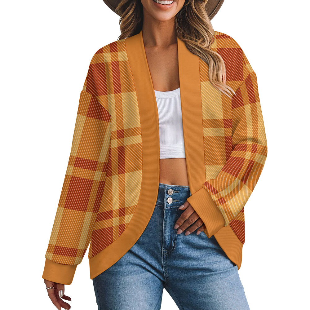 300gsm Women's Drop Shoulder Cardigan(All-Over Printing)