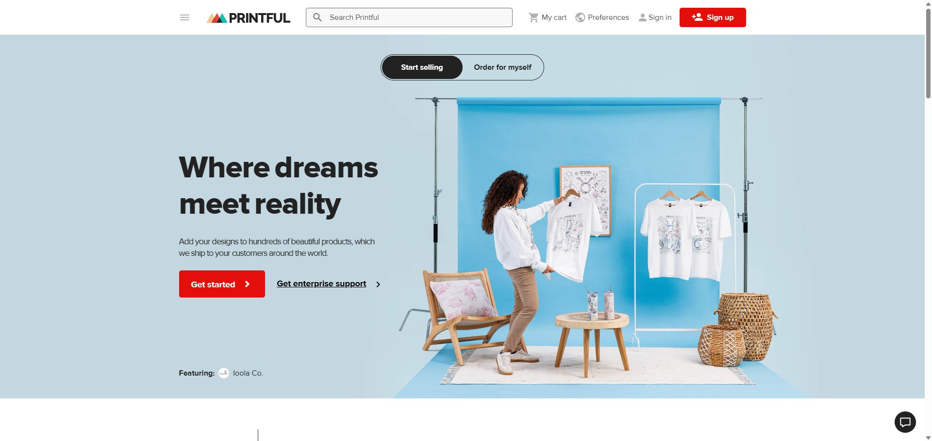 printful homepage