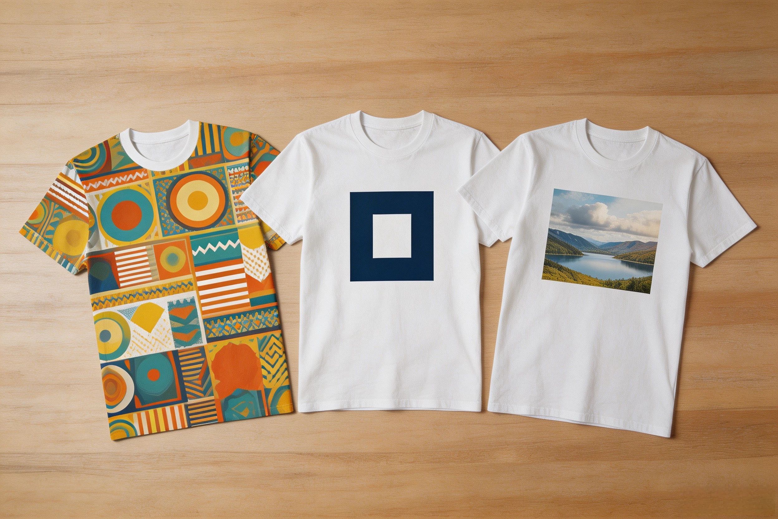 Comparison of screen printing vs DTG vs sublimation all-over print methods for custom t-shirts