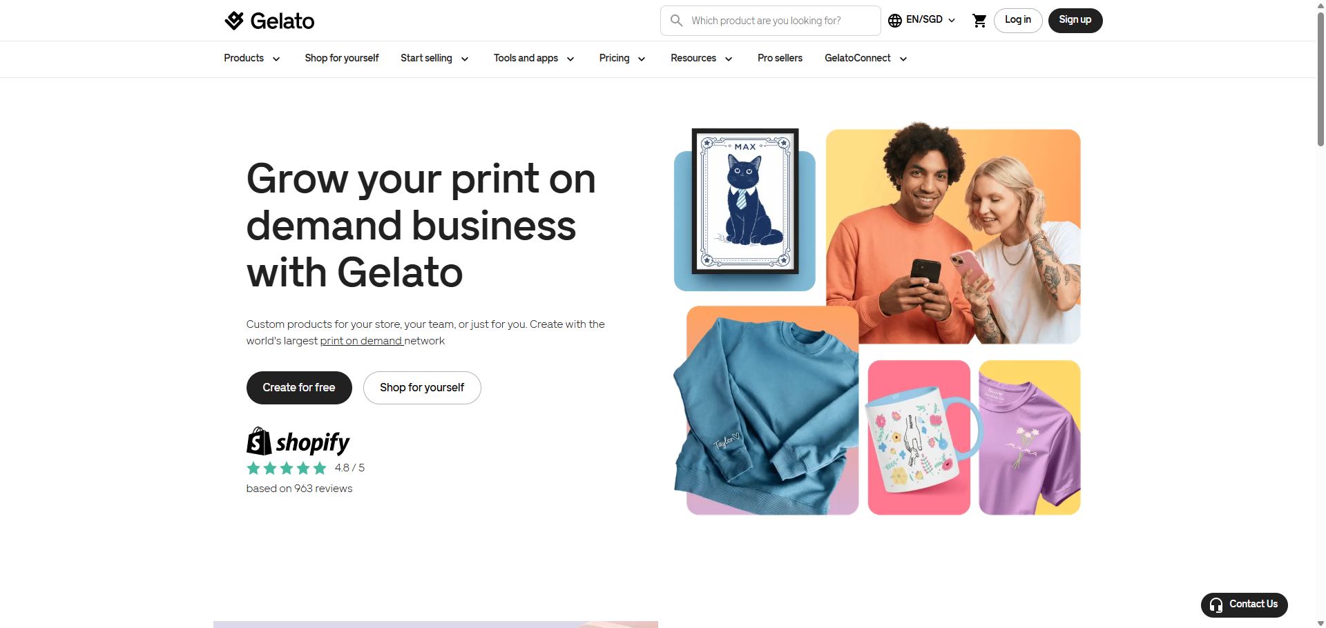 gelato homepage