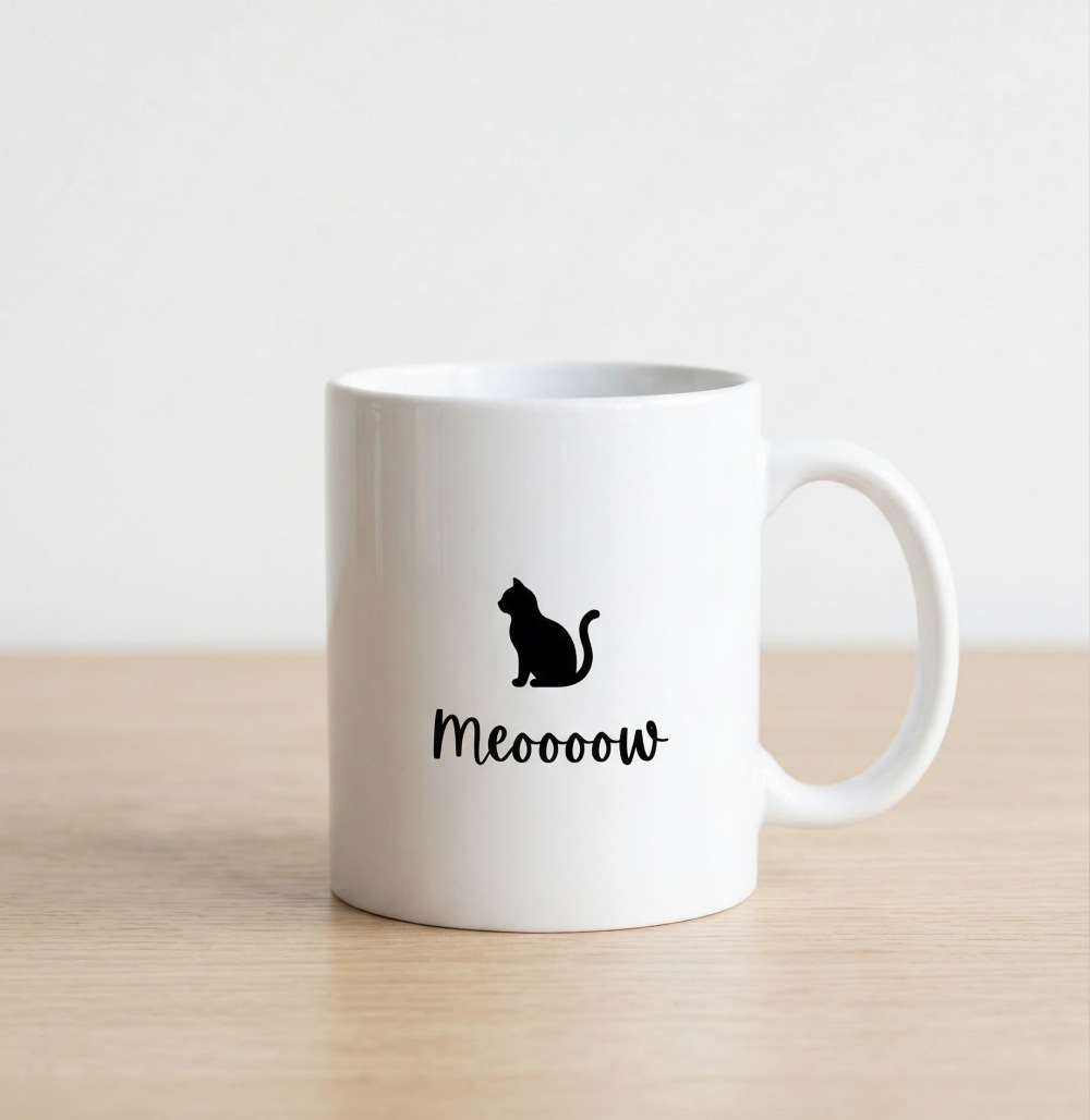 cat silhouettes mug