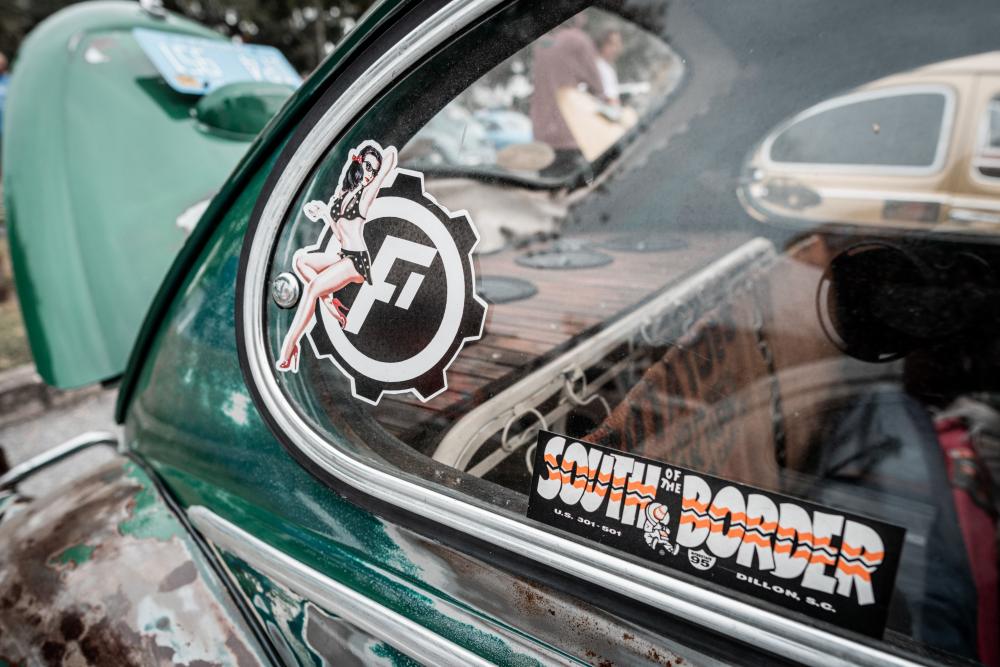 Sticker on car