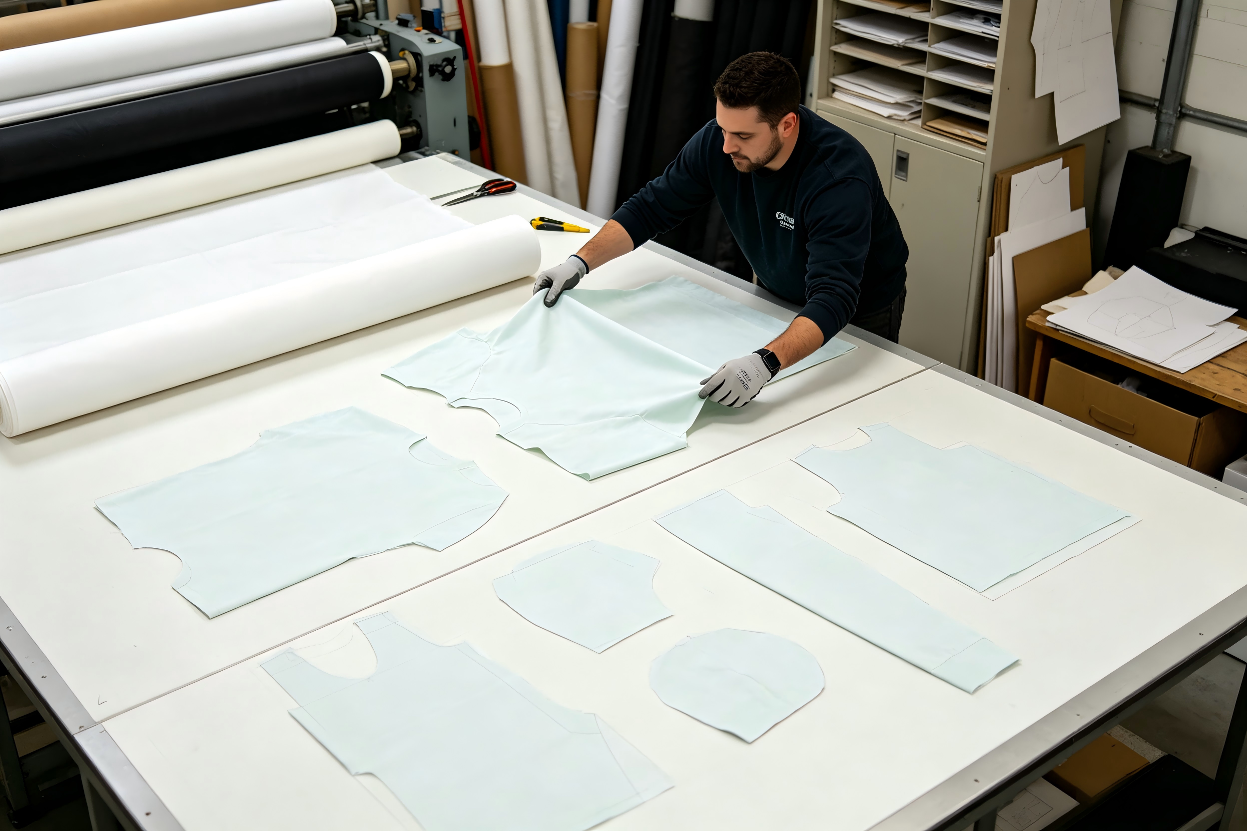 Cut-and-sew fabric panels