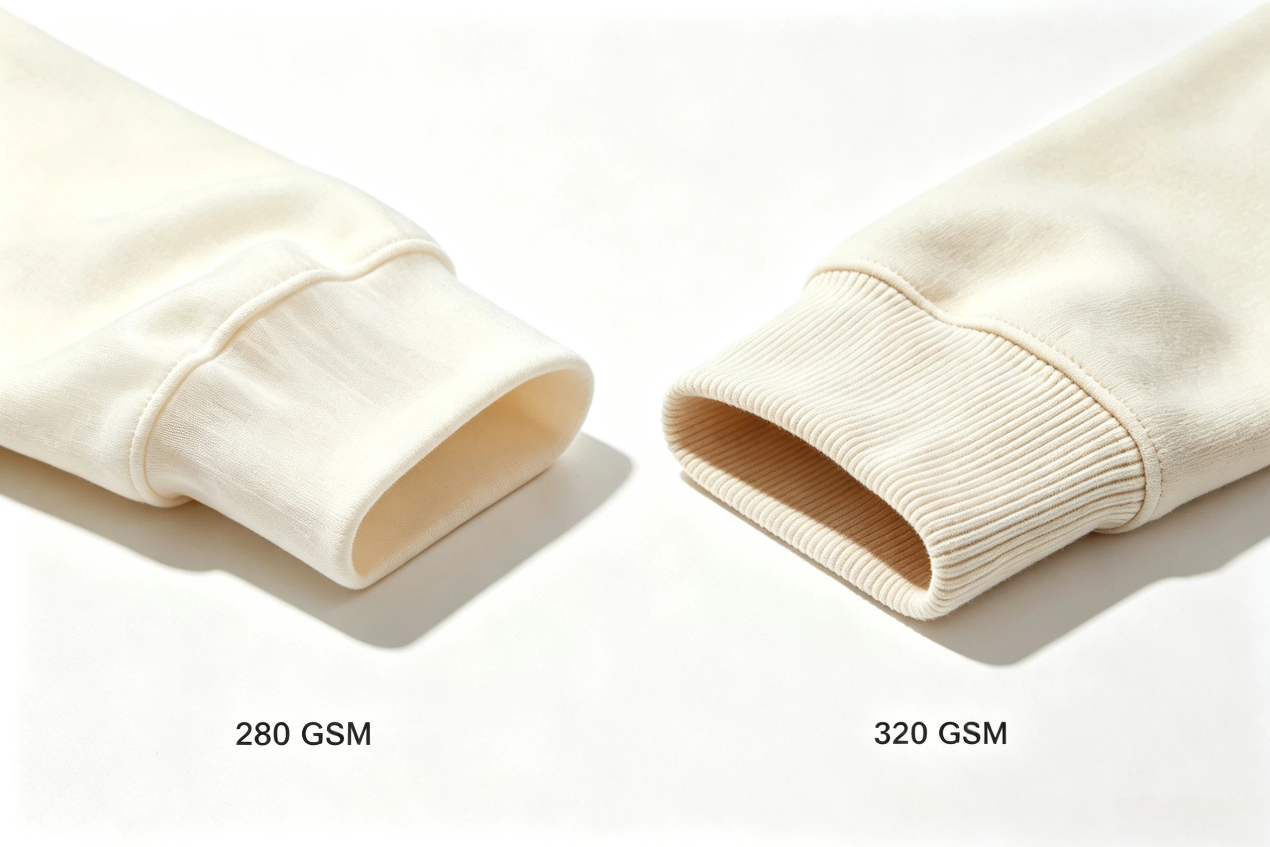 Fabric weight comparison 280gsm vs 320gsm all-over print hoodie