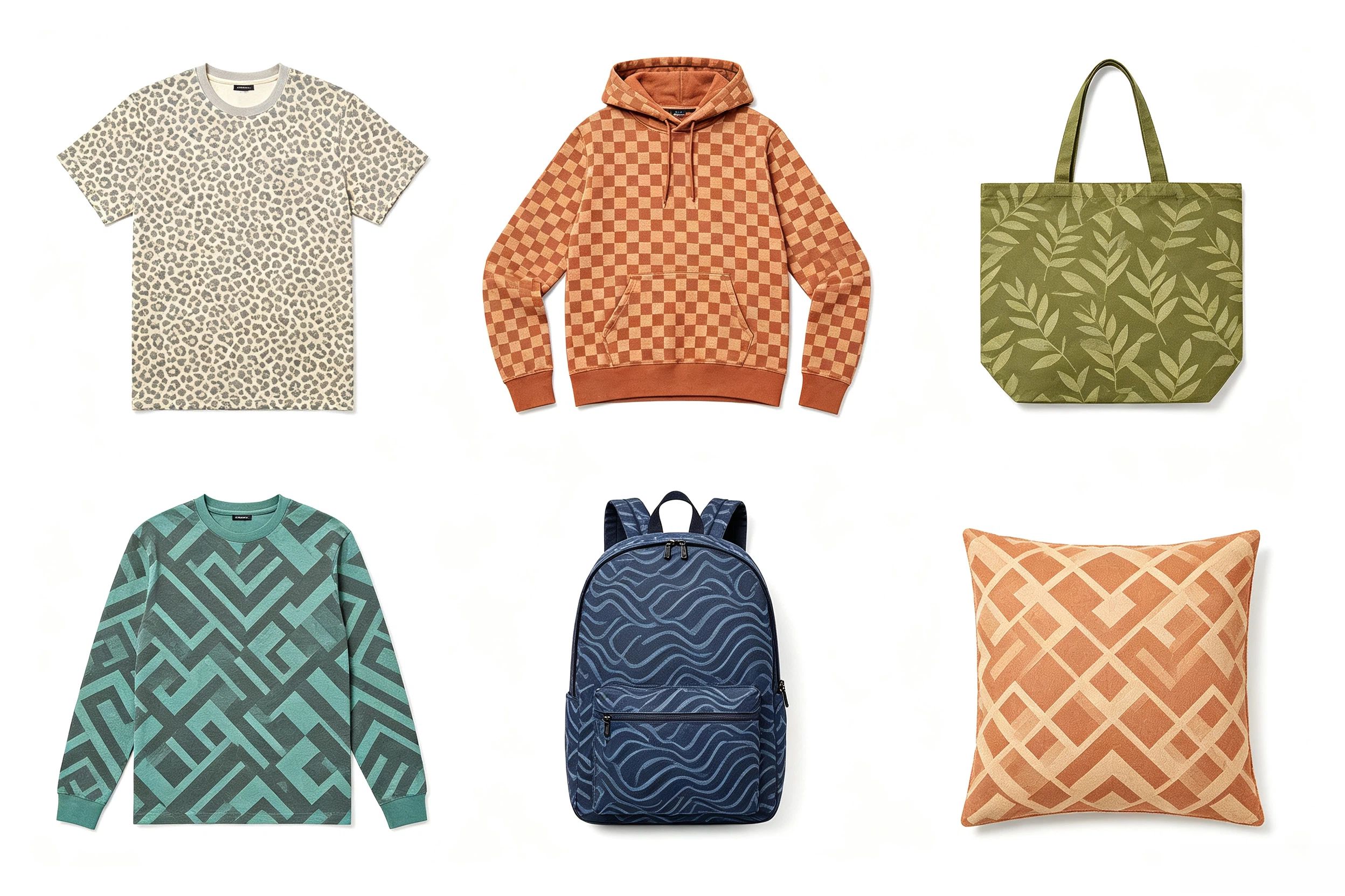 PeaPrint all over print product catalog AOP shirt hoodie tote bag