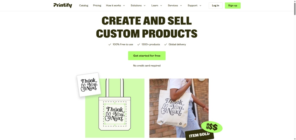 printify homepage