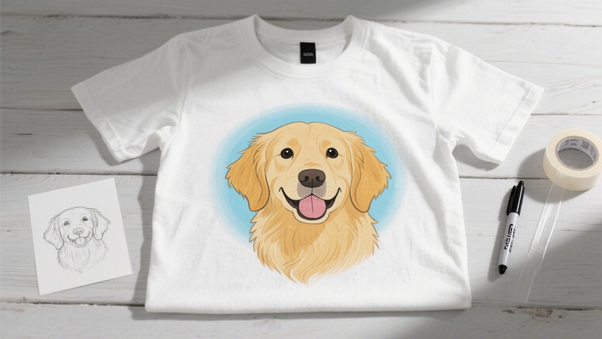 Custom pet portrait T-shirts