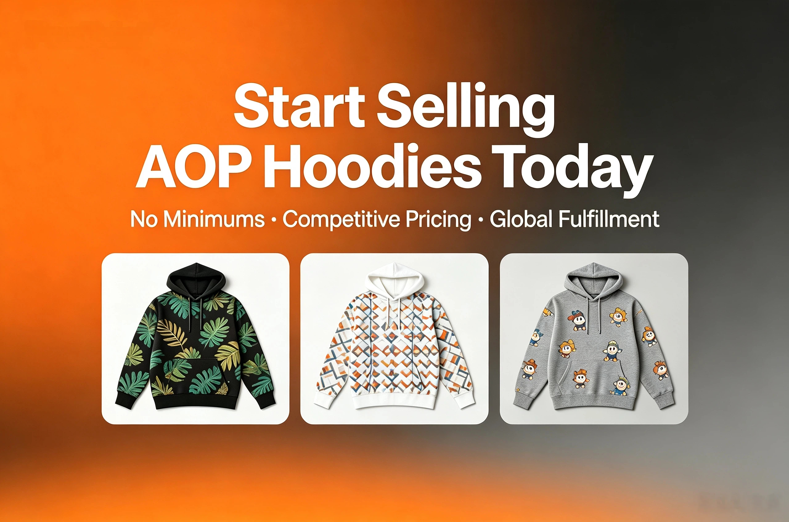 Shop all-over print hoodies at Peaprint