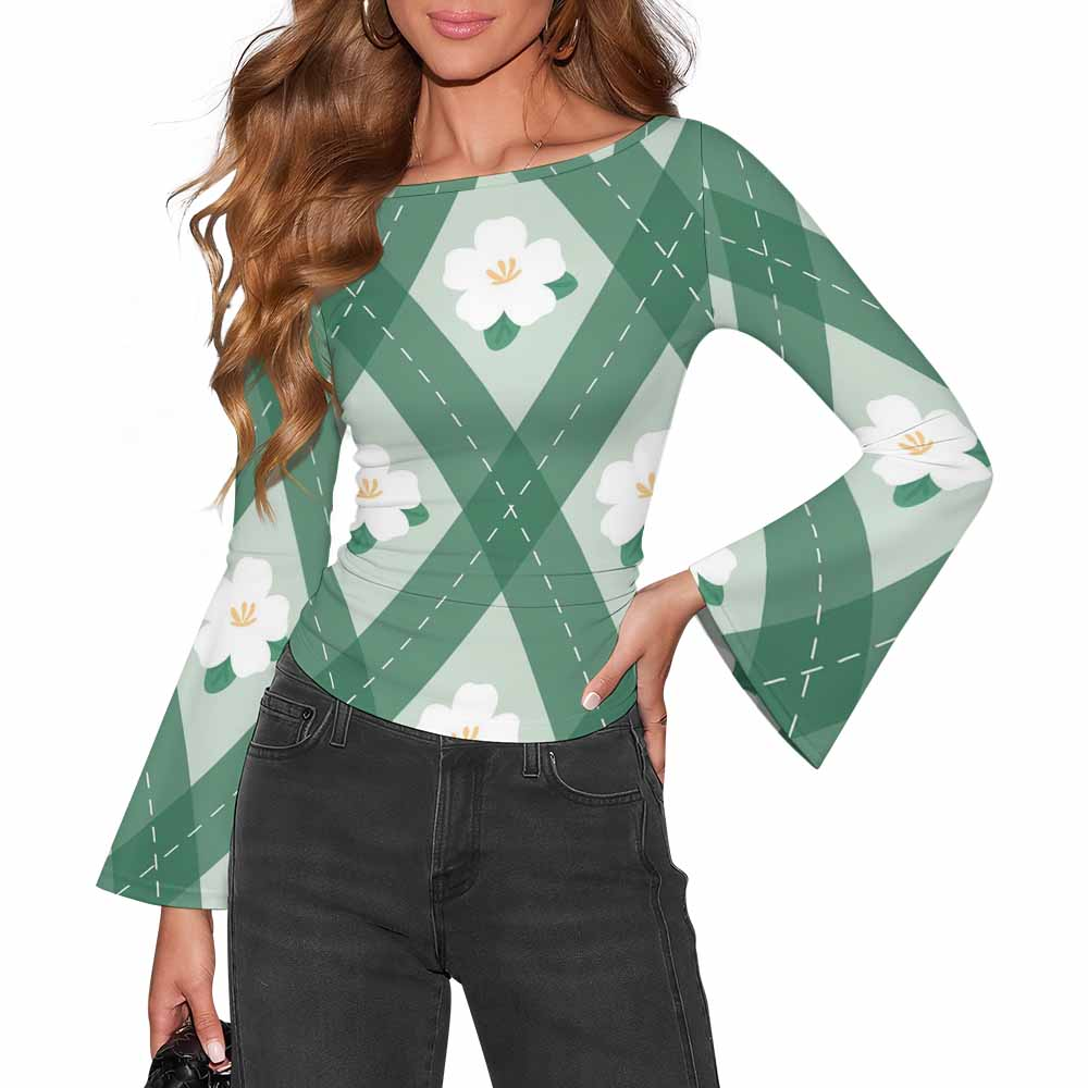 180gsm Women's Flare Sleeve Tee(All-Over Printing)