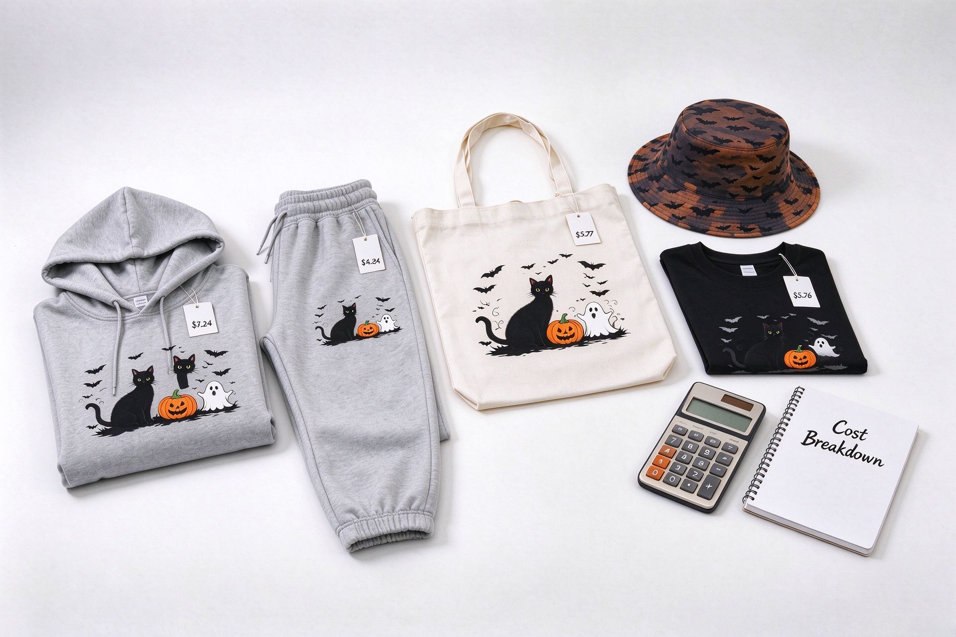 AOP product pricing comparison with Halloween samples